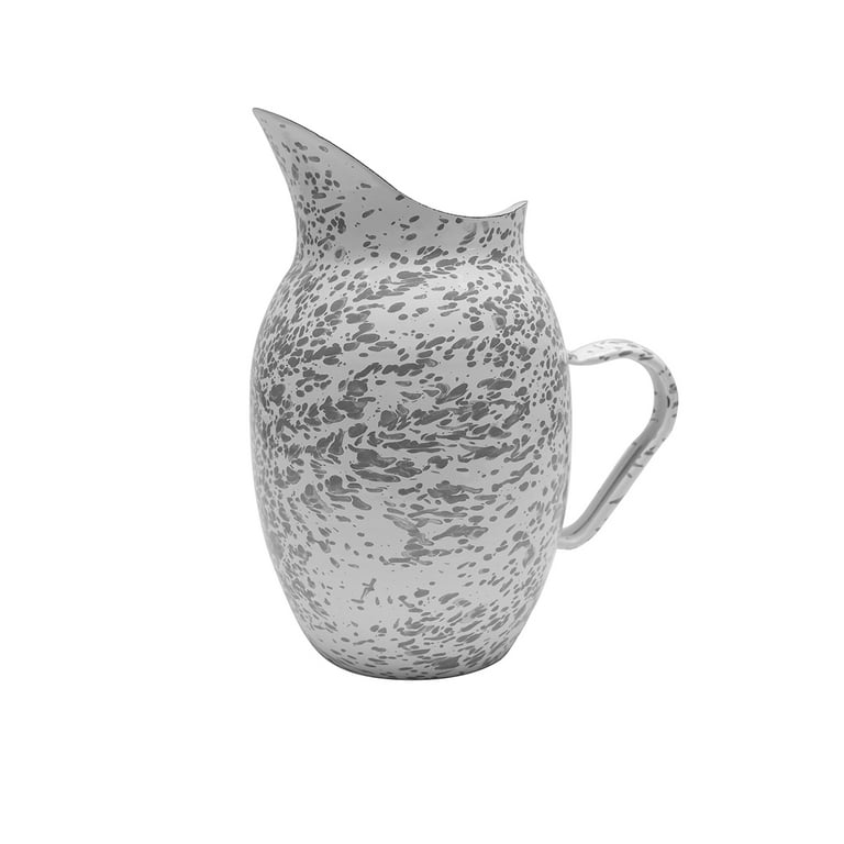 Grey Marble Enamelware Metal Pitcher Flower Pot Vase Farmhouse Tableware Decor Grey Marble Enamelware Metal Pitcher Flower Pot Vase Farmhouse Tableware Decor