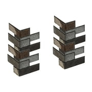 Rustic Grove 7.48in x 4.92in x 7.48in Brick Glue Up Outside Corner in Bristol 8-pack