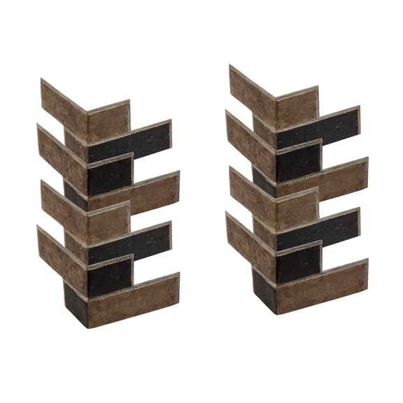 Rustic Grove 7.48in x 4.92in x 7.48in Brick Glue Up Outside Corner in Burlington (8-pack)
