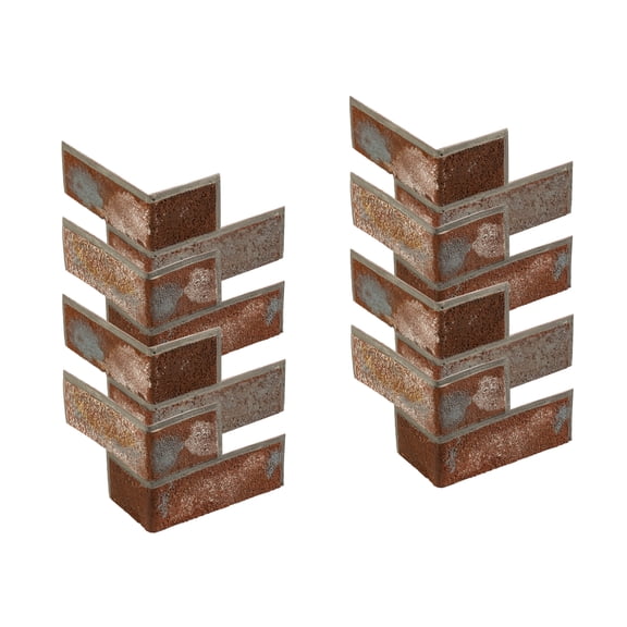 Rustic Grove 7.48in x 4.92in x 7.48in Brick Glue Up Outside Corner in Newport (8-pack)