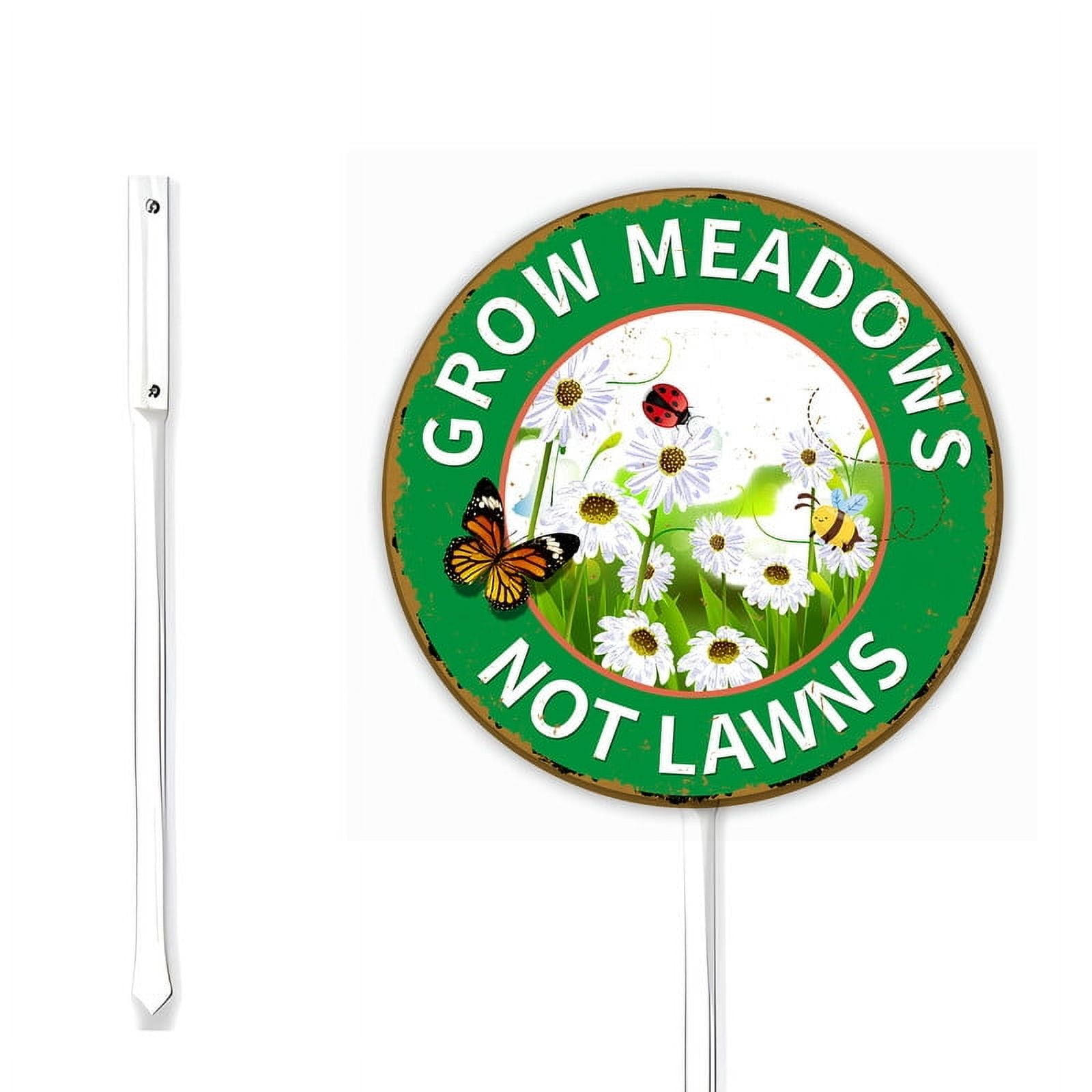 Rustic Grow Meadows Not Lawns Yard Sign Property Sign Warning ...