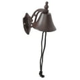 thumbnail image 1 of CIMAXIC Rustic Dark Brown Iron Wall Hanging Bell Shaking Doorbell for Garden Decor, 1 of 7