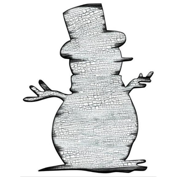 Rustic Happy Snowman Wooden Decorative Door Hanger