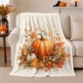 thumbnail image 1 of Rustic Harvest Pumpkin Still Life Autumn Farmhouse Living, Cozy Friendship Quote Scene, Warm Flannel Blanket for Ranch House and Living Room, Art Lovers Thanksgiving Gift, Festive Home Decor, 1 of 9