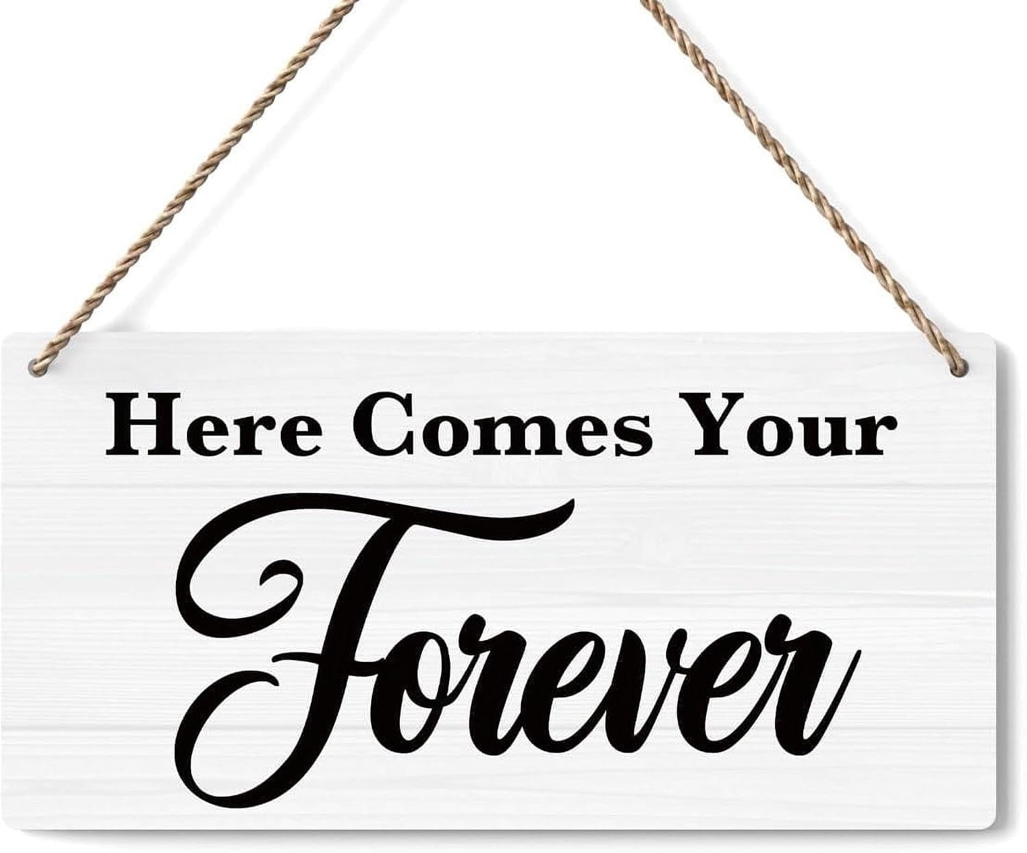 Rustic Here Comes Your Forever Wood Decor Sign, Wedding Wall Art for ...