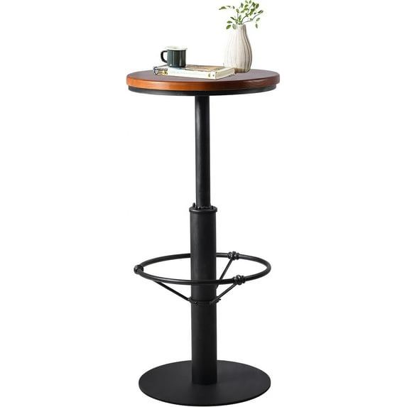 Rustic High Pub Table 42inch Height Tall Bistro Table  Round Bar Table Vintage Dinner Table for Kitchen Dining Room Farmhouse Display Stand in Hallway