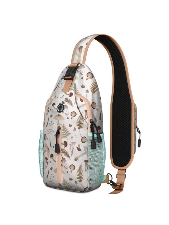 Rustic Hippie Bohemian Crossbody Shoulder Bag for Women Men – Anti-theft back pocket, Multipurpose storage, Lightweight – Tribal Style Boho chic Retro Design for Travel, Hiking, Outdoor