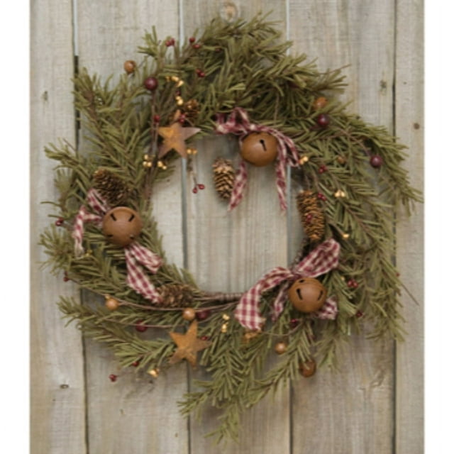 Rustic Holiday Pine Wreath 12"