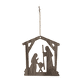 thumbnail image 1 of Rustic Holy Family Nativity Silhouette Christmas Ornaments, Home Decor, Christmas, 12 Pieces, 1 of 3