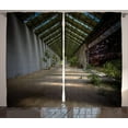 thumbnail image 1 of Ambesonne Antique Curtains 2 Panel Set, Abandoned Grunge, 108" x 90", Grey Green, 1 of 3