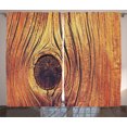 thumbnail image 1 of Ambesonne Rustic Curtains 2 Panel Set, Aged Wooden Texture, 108" x 90", Brown, 1 of 3