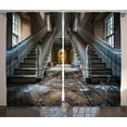 thumbnail image 1 of Ambesonne Vintage Curtains 2 Panel Set, Abandoned Opera House, 108" x 90", Brown Beige, 1 of 3