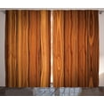 thumbnail image 1 of Ambesonne Rustic Curtains 2 Panel Set, Wooden Planks Image, 108" x 84", Pale Caramel and Orange, 1 of 3