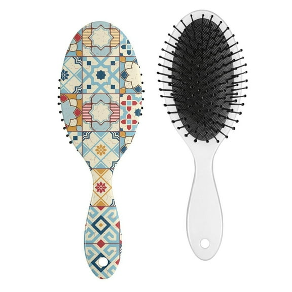 Rustic Home Decor Detangler - Anti-Frizz Paddle Brush for Women