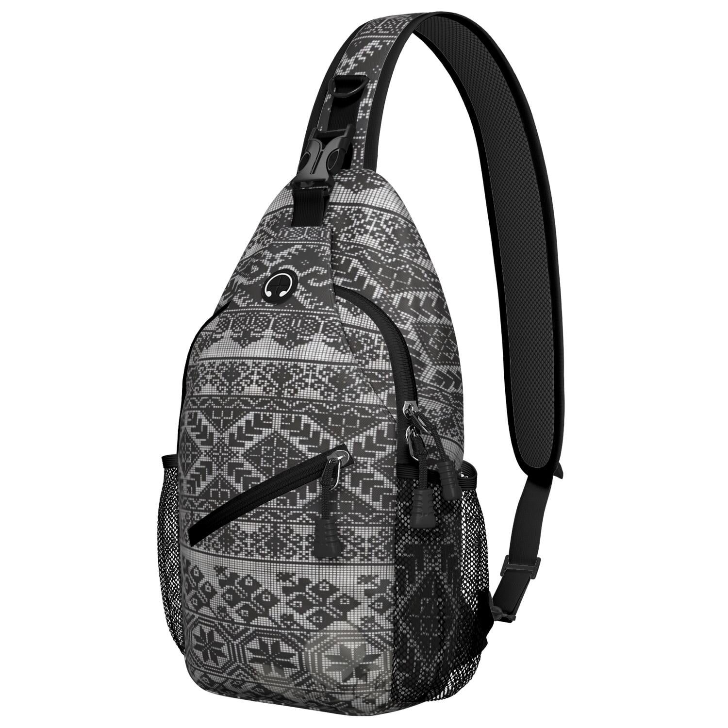 Vintage Geometric Print Sling Backpack Bag Vintage Fashion Crossbody Sling Bag Geometric Print Shoulder  main image 4