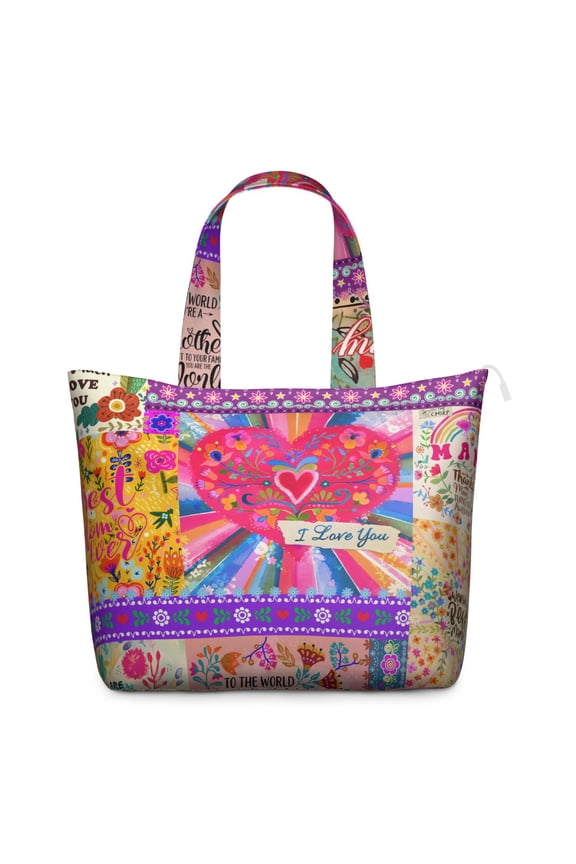 Rustic Home Decor Inspired Weekender Bag, Zippered Travel Tote with Lightweight Design & Multiple Pockets, Tribal Patterns for Women