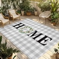 thumbnail image 1 of Rustic Home Outdoor Rug for Patio/Deck/Porch, Non-Slip Large Area Rug 3 x 5 Ft, Eucalyptus Leaves Farmhouse Wreath Plaid Indoor Outdoor Rugs Washable Area Rugs, Reversible Camping Rug Carpet Runner, 1 of 8