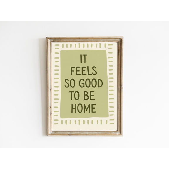 Rustic Home Quote Poster – Green Typography Wall Art, Unframed Poster Size 16x24