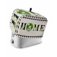 thumbnail image 1 of Rustic Home Toaster Cover 2 Slice, Small Kitchen Appliance Covers, Eucalyptus Leaves Floral Beige Buffalo Plaid Toaster Oven Cover with Loop, Bread Machine Cover Polyester Dust Cover Protection, 1 of 4