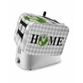 thumbnail image 1 of Rustic Home Toaster Cover 4 Slice, Large Kitchen Appliance Covers, Green Eucalyptus Leaves Wreath Wooden Plaid Toaster Oven Cover with Loop, Bread Machine Cover Polyester Dust Cover Protection, 1 of 4