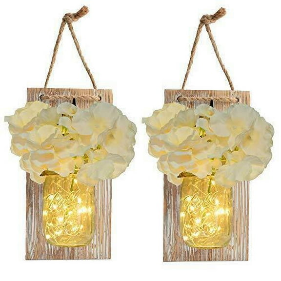 Rustic Home Wall Dcor with LED Fairy Lights