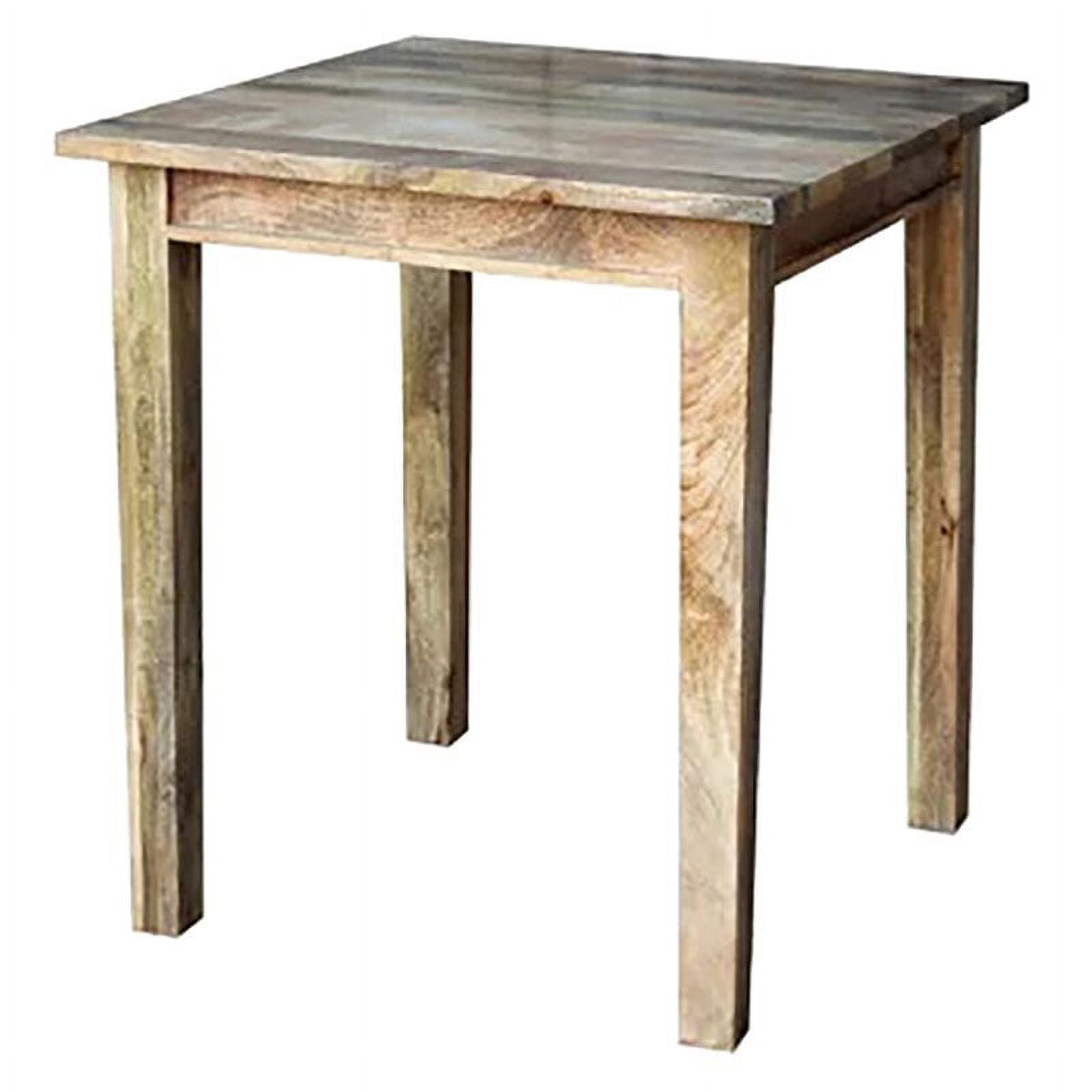 Rustic Homes 38" Square Mango Solid Wood Bar Height Table in Natural