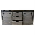 thumbnail image 1 of Rustic Homes Abie Solid Wood Sliding Door Sideboard Server in Gray, 1 of 6