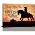 thumbnail image 1 of Rustic Horse Canvas Wall Decor Horse Inspirational Quotes Wall Art for Women Girl Ride Horse Picture Framed Print Painting Modern Home Artwork Horse Gifts Decor for Girl Bedroom Bathroom 16"x12", 1 of 6