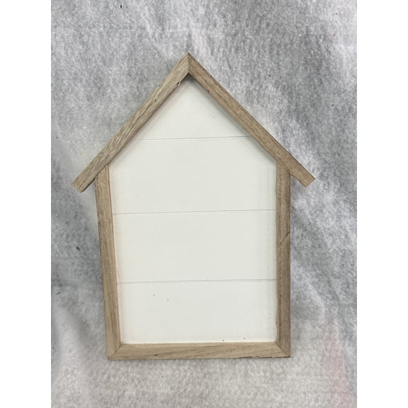Rustic House-Shaped Wooden Sign