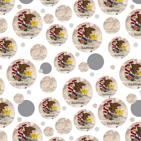 Rustic Illinois State Flag Distressed USA Premium Gift Wrap Wrapping Paper Roll