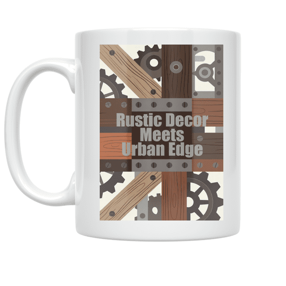 Rustic Industrial Design - Home Decor Enthusiast - 11 oz Ceramic Coffee Mug