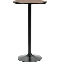 42" H Round Bar Table With Natural Wood And Stable Metal Construction - Indoor & Outdoor Height Rustic Support