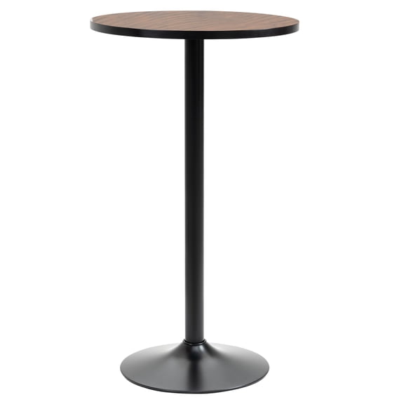 Rustic Industrial Pub Table - 42" H With Wood Texture And Metal Support For Various Areas Bar Top Water- Coating Framework