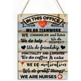 thumbnail image 1 of Rustic Inspirational Nurse Quote Wood Decor Sign, in This Office We Do Teamwork Printed Wood Sign Wall Art, Hanging Door Sign, Decorative Wood Sign Home Office Decor 8x10, 1 of 3
