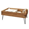 thumbnail image 1 of Rustic Iron And Wood Coffee Table With Sliding Tray, 1 of 6
