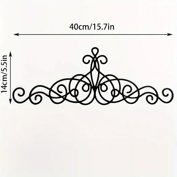 Rustic Iron Wall Medallion Black Metal Scroll Iron Wall Plaque, Metal Wall Decor, Traditional Metal Scroll Wall Art Decor