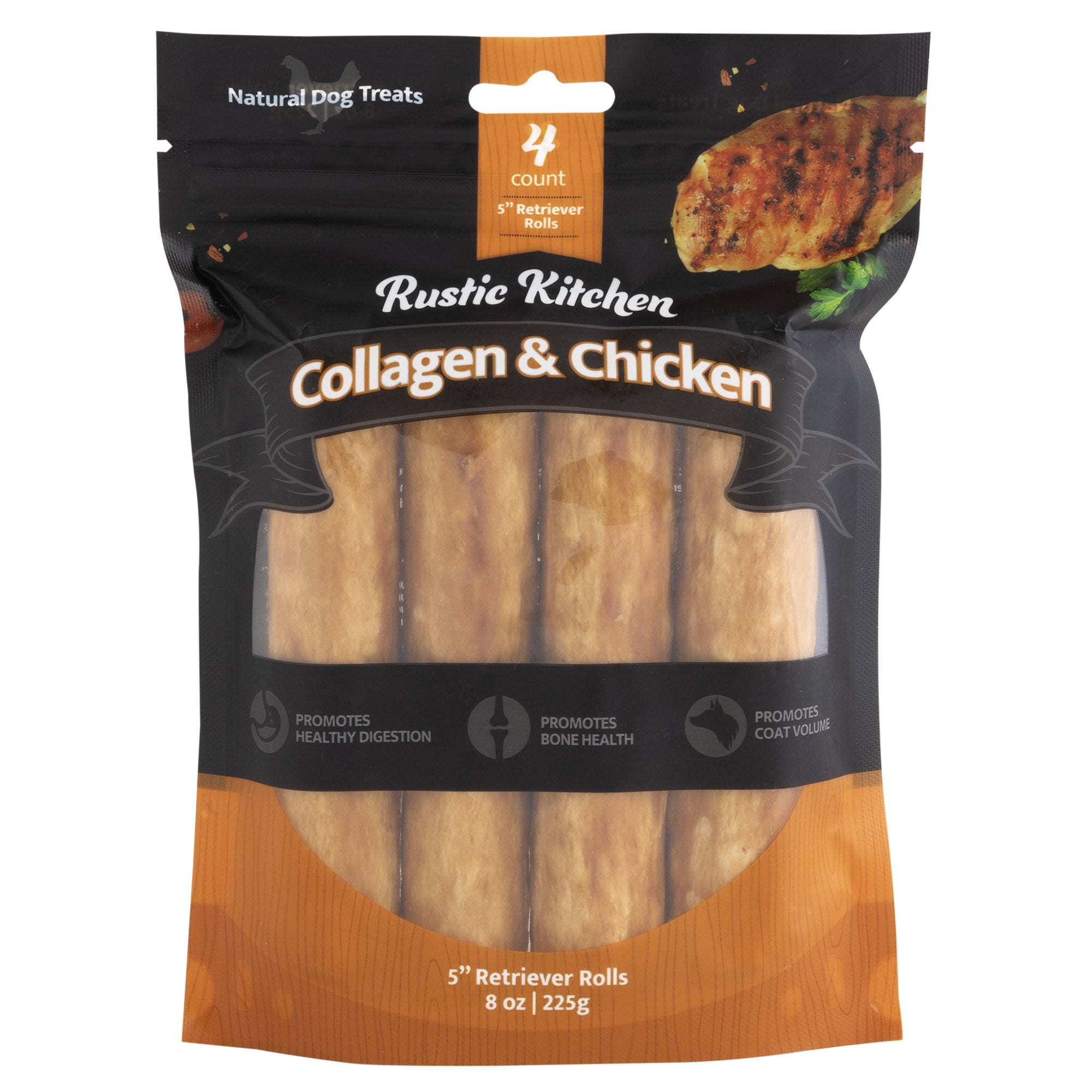 Rustic Kitchen Collagen & Chicken Bagels Chicken Flavoured Natural Dog ...
