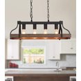 Rustic Kitchen Island Dining Room Light Fixture Farmhouse Linear