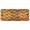 thumbnail image 1 of Rustic Kitchen Mat, Abstract Style Tadpole Patterns Tiling of Wavy Shapes Ornamental Art Print, Plush Decorative Kitchen Mat with Non Slip Backing, 47" X 19", Brown Black, by Ambesonne, 1 of 1