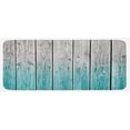 thumbnail image 1 of Rustic Kitchen Mat, Wood Panels Background Digital Tones Effect Country House Art Image, Plush Decorative Kitchen Mat with Non Slip Backing, 47" X 19", Pale Blue Grey, by Ambesonne, 1 of 1