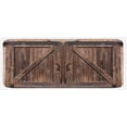 thumbnail image 1 of Rustic Kitchen Mat, Wooden Barn Door in Stone Farmhouse Image Vintage Desgin Rural Art Architecture Print, Plush Decorative Kitchen Mat with Non Slip Backing, 47" X 19", Brown, by Ambesonne, 1 of 1