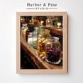 thumbnail image 1 of Rustic Kitchen Shelf Vintage Glass Jars Farmhouse Decor, Unframed Canvas 12x16in, 1 of 4