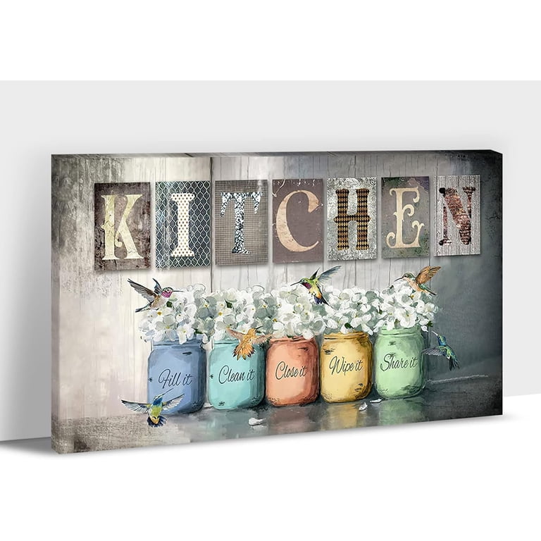 Uncork And Unwind Kitchen Wall Art - 8x17 Inch Rustic Wood Framed Decor For Dining Room
