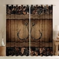 thumbnail image 1 of Rustic Lake Cabin 30%-50% Blackout Curtains Farmhouse Fishing Window Curtains 42"Wx90"L Tree Branches Camo Fish Hook Curtains & Drapes Men Country Camouflage Curtains 2 Panels, 1 of 6