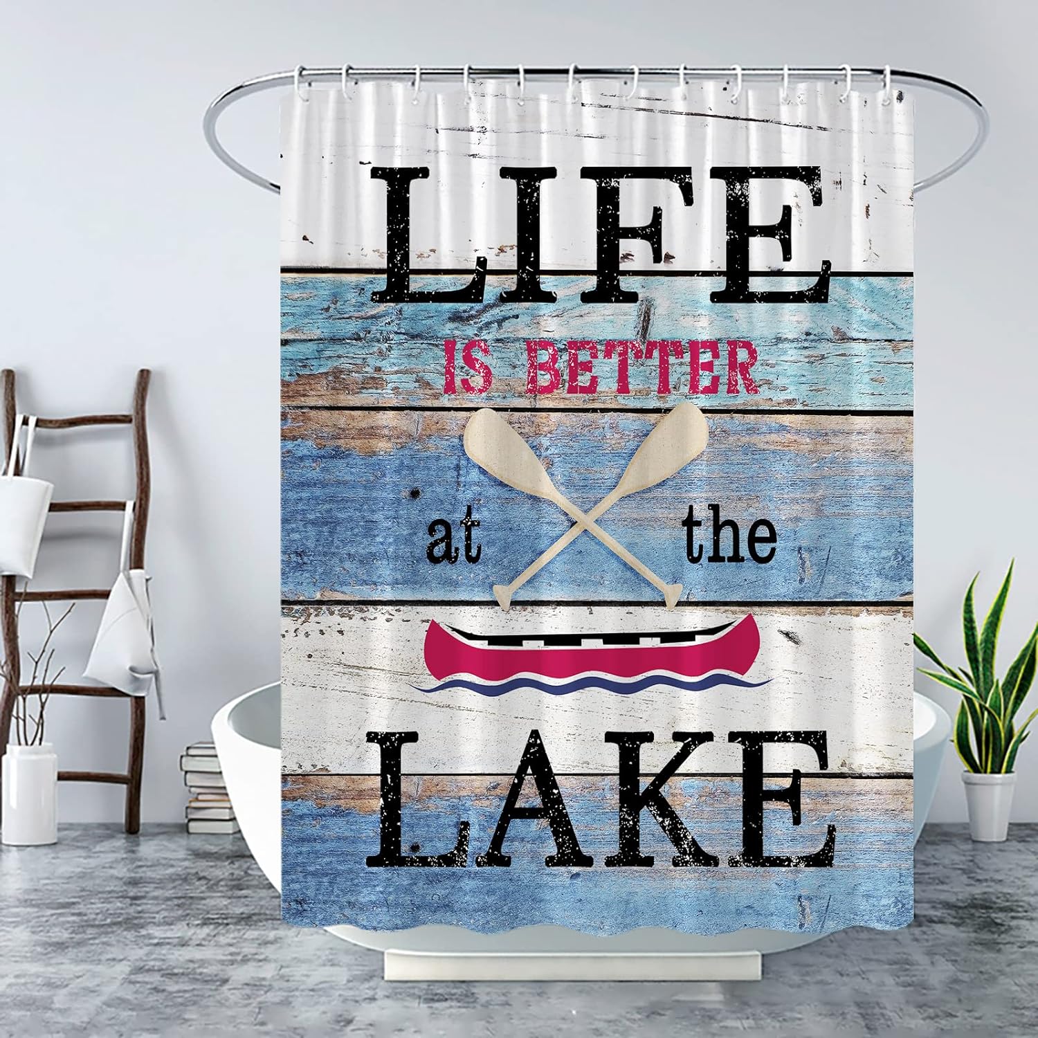 Rustic Lake Cabin Shower Curtain Lake House Camping Inspirational