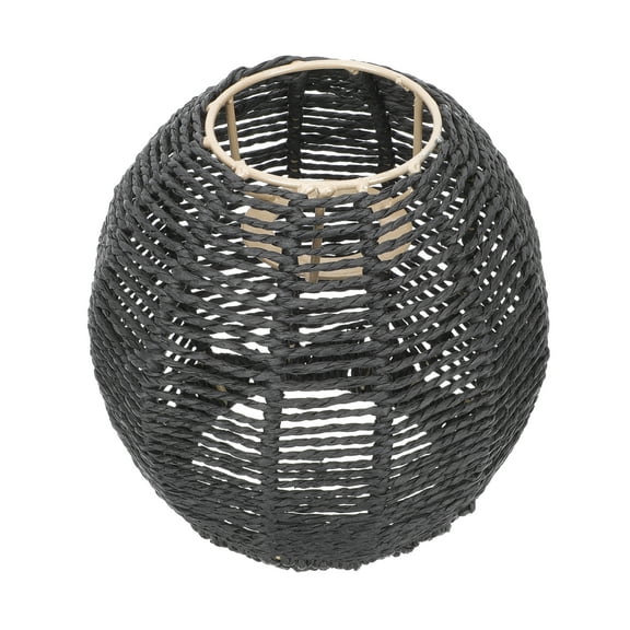 Rustic Lantern Woven Lampshade Pendant Chic Light Accessory Outdoor LED Bulbs Rattan