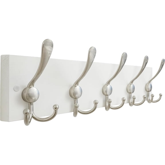 Rustic Large Wall Mounted Coat Rack-Coat Rack for Wall, Pine Solid Wood Coat Rack Hook, Farmhouse Coat Hanger Wall Mount for Hanging Jacket Coat Hat, Pack of 2