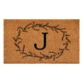 thumbnail image 1 of Rustic Leaf Vine Monogrammed Doormat, 17" x 29" (Letter J), 1 of 3