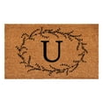 thumbnail image 1 of Rustic Leaf Vine Monogrammed Doormat, 24" x 36" (Letter U), 1 of 3