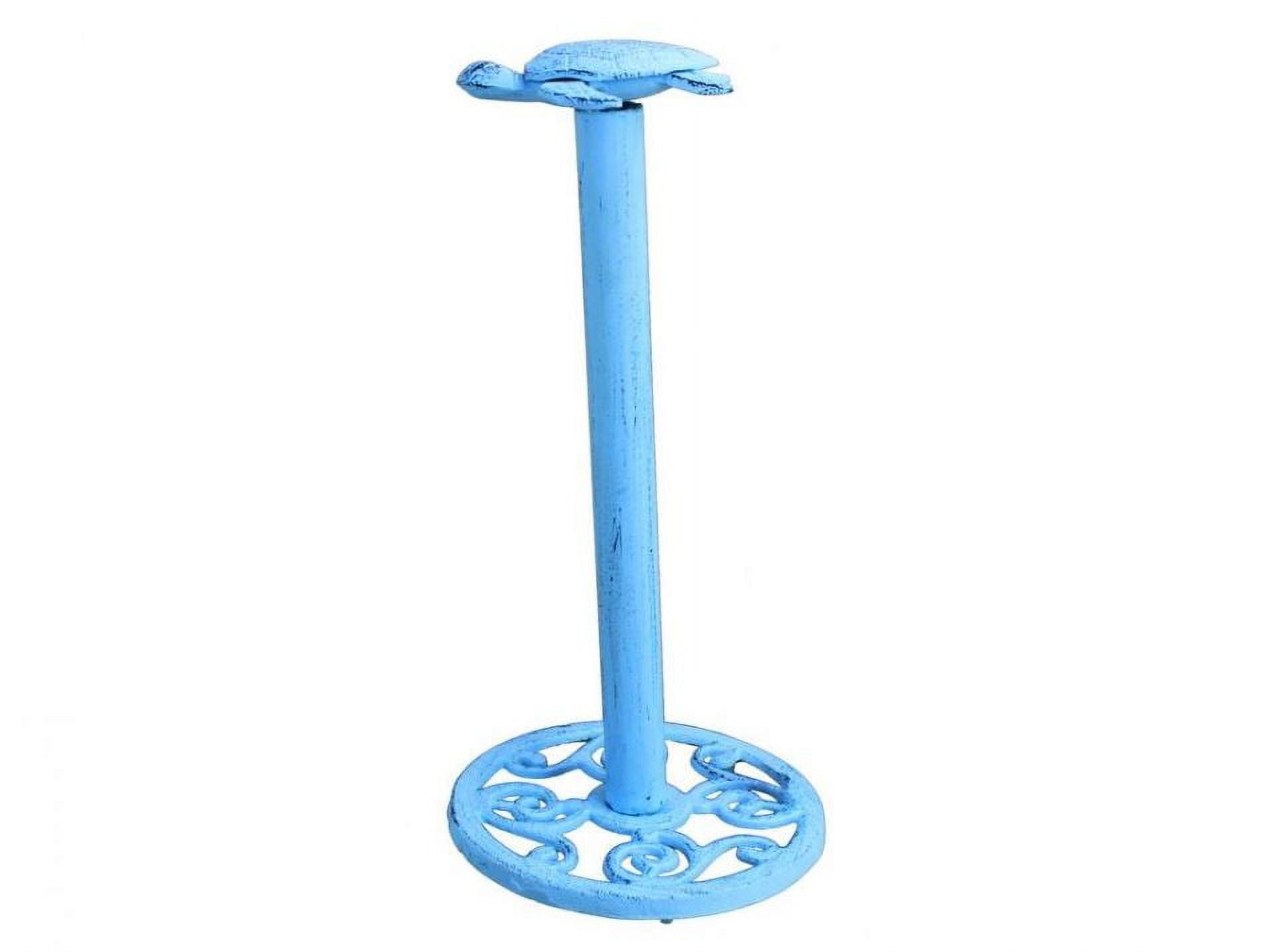 Rustic Light Blue Cast Iron Sea Turtle Extra Toilet Paper Stand 13 In rustic-light-blue-cast-iron-sea-turtle-extra-toilet-paper-stand-13-in